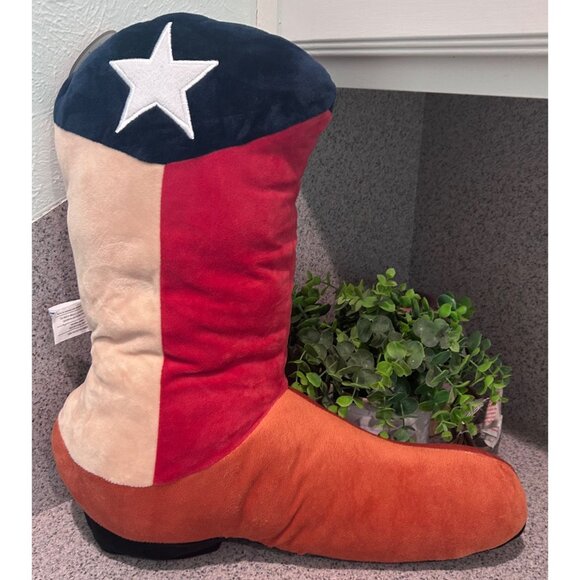 Giant Plush Cowboy Boot Pillow Houston Rodeo Theme By Cali Plush - Picture 3 of 4
